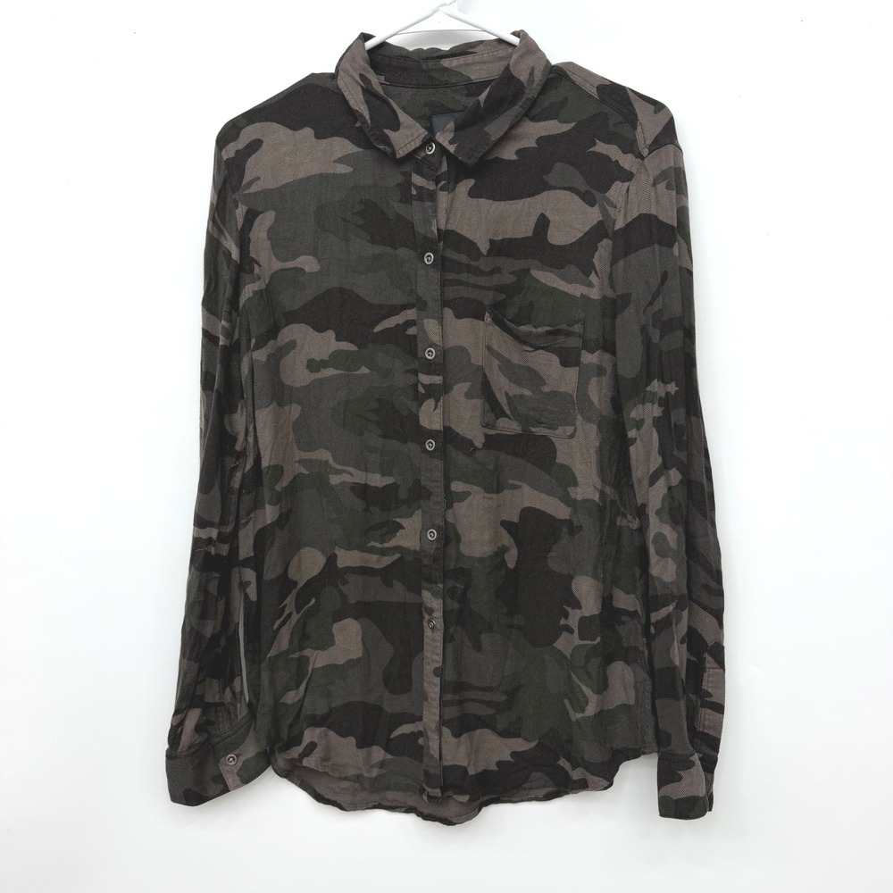 Rails Hunter Forest Camo Button Down Shirt Gorpcore Streetwear Women Medium